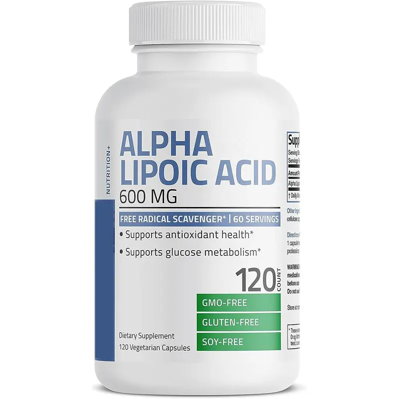 Vegan de marque privée améliore la santé capsules d'acide alpha-lipoïque antioxydant puissant pour une glycémie saine