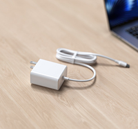 Chargeur rapide tout-en-un 65W avec câble Type-C inclus, adaptateur de charge rapide PD 3.0 pour MacBook/iPhone/Samsung - Prises universelles