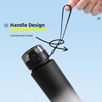 Bouteille d'eau de sport grande capacité pour l'extérieur, couleur dégradée, tasse portable, gobelet PC d'été, bouteille d'eau à transporter