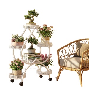 Estante Metálico Multifuncional <span class=keywords><strong>para</strong></span> Flores en Forma de Corazón, Estante de Almacenamiento de Múltiples Niveles <span class=keywords><strong>para</strong></span> Sala de Estar, Balcón, Móvil - Product Image 5
