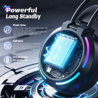 Casque de jeu AOC avec haut-parleur de 60 mm, casque stéréo sans fil avec Bluetooth 6.0, modes sonores 3EQ pour PC, jeux, musique, films