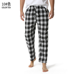 <strong>Men's</strong> Flannel Custom Autumn/Winter Pajamas Long Sleepwear Warm Cute Plaid Check Pants Sleep Homewear <strong>Pyjama</strong> Bottom - Product Image 3