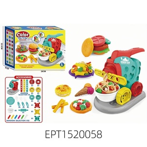 Tatlı Hamburger patates kızartması <span class=keywords><strong>Pizza</strong></span> DIY oyuncak çocuk dondurma makinesi 6-color karışık hamuru DIY Set çocuk için - Product Image 3