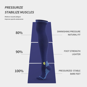 Calcetines de Compresión por Encima de la Rodilla, de Nailon, con Rayas y Cuadros, para Ciclismo, Juveniles (18-40), Ropa Deportiva - Product Image 1