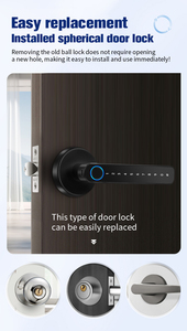 Serrure de porte à empreinte digitale TTlock Tuya en alliage d'aluminium avec support Cloud et cylindre à levier C pour <span class=keywords><strong>portes</strong></span> en bois et en acier - Product Image 5