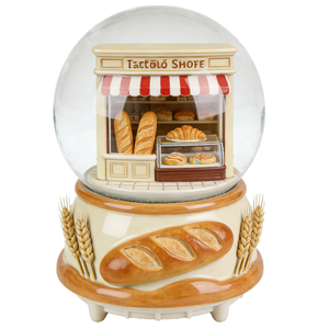 Acogedora Escena de Panadería con Productos Recién Horneados, Globo de Nieve Personalizable - Product Image 1