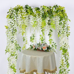 Arco de Boda para Jardín o Exterior, Decoración Floral, <span class=keywords><strong>Flores</strong></span> Artificiales Colgantes de Glicinia para Boda - Product Image 2
