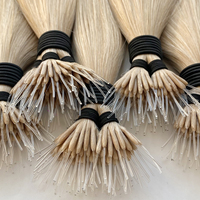Extensions de cheveux russes Remy double trame 100 % vierges à pointe kératine et nano, texture lisse, pour salon – Le meilleur choix en gros