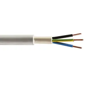 Bakır güç kablosu Nym PVC yapı yalıtılmış bakır tel Pvc yalıtımlı esnek elektrik kablosu 3 Corex1.5 M çıplak bakır 6 X Dia