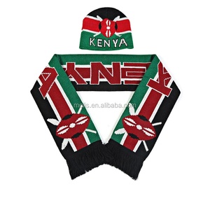 <span class=keywords><strong>Ensemble</strong></span> de <span class=keywords><strong>bonnet</strong></span> écharpe tricoté drapeau pays acrylique personnalisé bon marché - Product Image 1