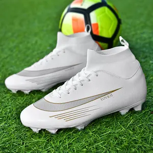 TFFG High Ankle Football Boots Cleats Grass Training Sport Indoor Soccer Shoes Turf Mens Sneakers Kids Soccer Shoes For Men