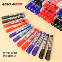 Marqueurs pour tableau blanc Genvana, personnalisés, séchage rapide, grande capacité, 3 couleurs, encre rechargeable, effaçables à sec
