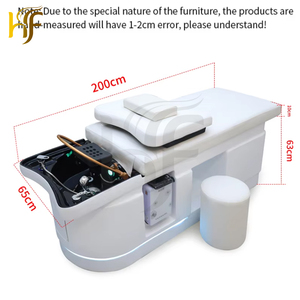 Professioneller Salon-Waschsessel aus Fiberglas mit Massagefunktion, Shampoo-Bett für SPA-Kopf-Wassertherapie und Zirkulation - Product Image 6