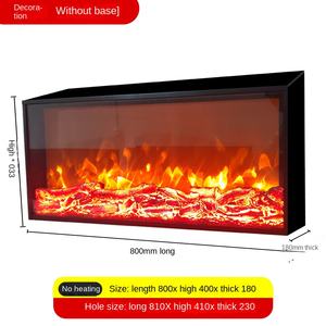 Chimenea electrónica interior personalizable elegante llama simulada núcleo de calefacción de <span class=keywords><strong>leña</strong></span> inserto de Metal eléctrico para uso doméstico - Product Image 6