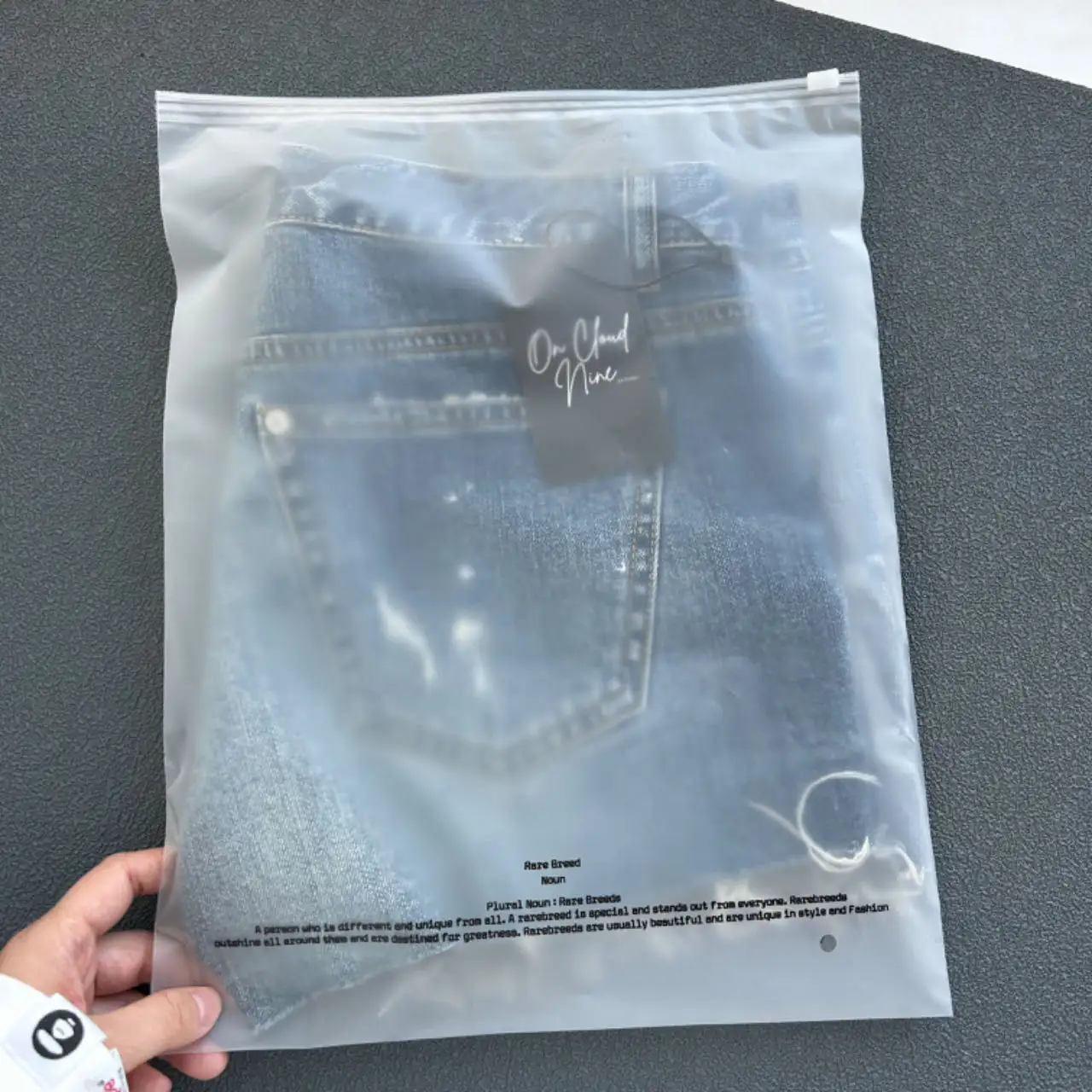 Penjualan paling laris tas ritsleting ramah lingkungan kemasan pakaian dapat ditutup kembali tas Ziplock plastik buram