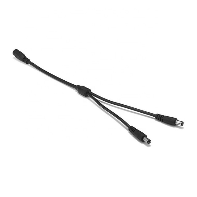 Free Sample Female 2 Male DC Power Splitter Cable 1 2 DC Power Divider LED Strip Light CCTV Camera Copper PVC Rubber PE