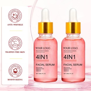 Sérum de soin de la peau 4 en 1 OEM avec vitamine B5, aloe vera et 30 ml pour le blanchiment du visage, anti-âge, marque privée - Product Image 1