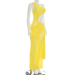 Combinaison Femme Viviblook D26JP196 – Décontractée, Sexy, Clubwear, en Maille, Épaule Unique, Ruban, Coupe Ajustée, Une Pièce - Product Image 4