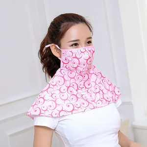 Summer Printed Cycling Face Mask Large Breathable Sunshade UV Protection Neck Cover For Women Outdoor Use - Product Image 2
