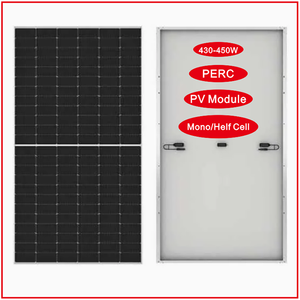 Wholesale cheaper price <strong>450W</strong> Bifacial Double glass HJT Half-Cut cell monocrystalline N type Tier 1 all black PERC <strong>solar</strong> <strong>panel</strong> - Product Image 4