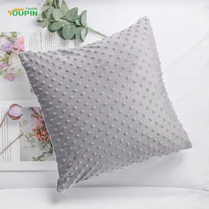 16"X16" Pillow Cover 100% Polyester Soft Short Plush Minky Dot Pillow Case for Sublimation Printing