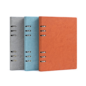 Libretas de Cuero PU Premium Tamaño B5 A5, Tapa Dura, 6 Anillas, Encuadernación de Hojas Sueltas, <span class=keywords><strong>Diario</strong></span> para Oficina - Product Image 2