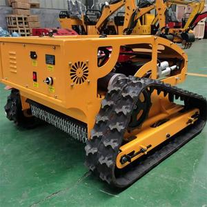 Factory Remote Control Crawler Lawn Mower Gasoline Cordless Overgrown Land Grass Lawn Mower <b>Mini</b> <b>Robot</b> for Farm - Product Image 3