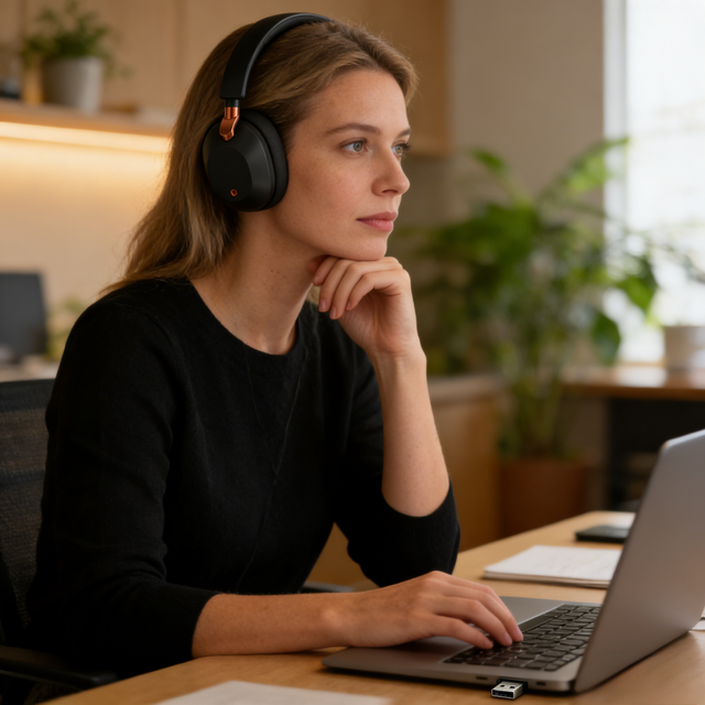 Active Noise Cancelling for Headphones On-Ear Transparency Mode Sports Wearing Comfort for Travel Commuting Music 30 Hours BN982