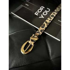 เข็มขัดผู้หญิงลายเสือดาว Fiori หัวเข็มขัดรูปตัว D แบบลำลอง ชุบโลหะผสม พิมพ์ลายด้วยความร้อน - Product Image 2