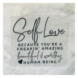 Calcomanías Personalizadas UV DTF con Mensajes Positivos de Autoestima, Resistentes al Agua, Listas para Poner, para Vasos de Vino, Computadoras Portátiles y Más - Product Image 1