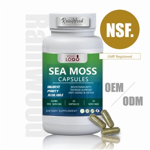 Rainwood Supply OEM Sea Moss <strong>Capsules</strong> Complex Shilajit Lions Mane Sea Moss <strong>Capsules</strong> with Private Labels - Product Image 1