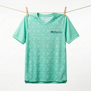 Polyester sublimatie hardloopshirt gym custom ademend fitness training sportkleding sport voetbal workout jogging T-shirt - Product Image 2