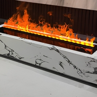 Cheminée à vapeur 3D intelligente avec détection de niveau d'eau, effet de flamme réaliste et sécurisé