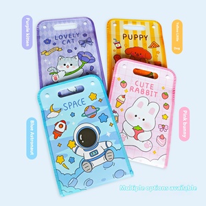 Student <strong>Portable</strong> A4 Test Paper <strong>File</strong> Bag 13-Cell Vertical Cartoon Multi-Layer Folder Transparent Leather Wholesale - Product Image 4