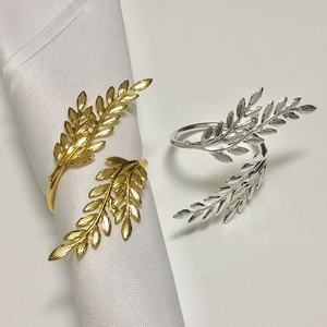 Anello per tovaglioli in ferro battuto in metallo placcato <span class=keywords><strong>oro</strong></span> <span class=keywords><strong>oro</strong></span> argento portatovagliolo matrimonio fibbia per tovagliolo - Product Image 3
