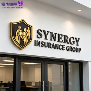 Enseigne Murale Personnalisée en Métal Doré Effet Miroir 3D avec Logo Imprimé UV pour Entreprise, Idéale pour Bureau/Reception de Groupe Financier - Product Image 2