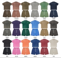 Camiseta de Algodón de 230g con Lavado al Ácido Estilo Vintage, Corte Holgado, Ropa de Calle Unisex, Camiseta de Puro Algodón