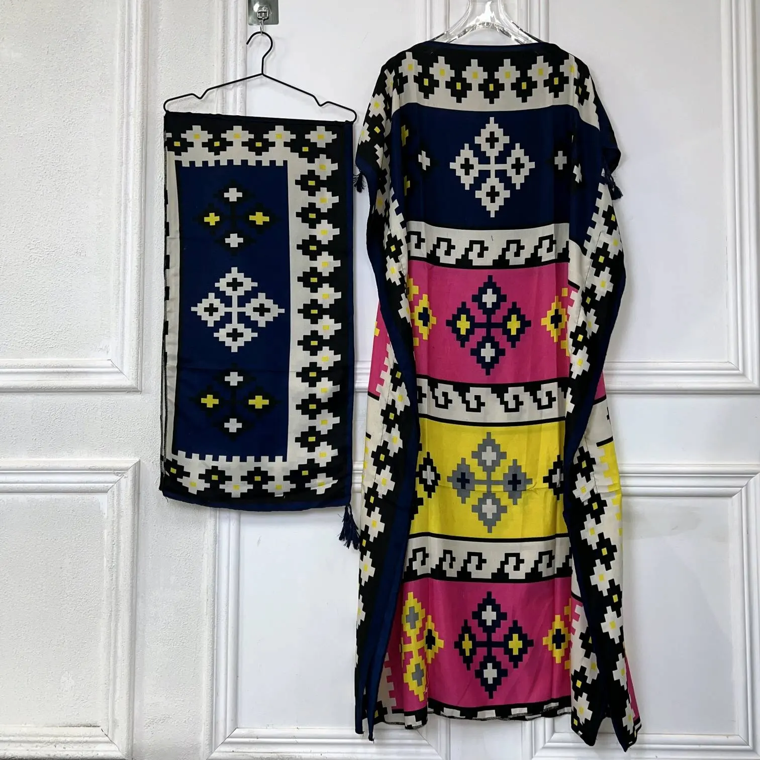 WINYI boho 인쇄 아프리카 비치 드레스 여성용 스카프 두바이 이슬람 다시키 카프탄 아프리카 의류 휴가 보헤미아 저녁