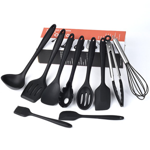 10 Pcs <strong>Silicone</strong> Kitchen Utensils Set Slotted Turner Spoon Spatula Eating Reusable Cooking Utensils Set Cookware Gadgets <strong>Tools</strong> - Product Image 5