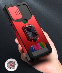 Étui d'armure pour <span class=keywords><strong>Samsung</strong></span> <span class=keywords><strong>Galaxy</strong></span> <span class=keywords><strong>Note</strong></span> <span class=keywords><strong>20</strong></span> / <span class=keywords><strong>Note</strong></span> <span class=keywords><strong>20</strong></span> Ultra Slide Camera Card Slot Wallet Protective With Ring Stand Cover - Product Image 4