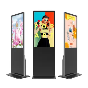 55 Inch Usb Video Mediaspeler Kiosk Lcd Capacitieve Infrarood Touch Hd Display Android Totem Advertentie Digitale Bewegwijzering Kiosk