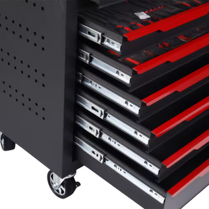 Armoire à outils roulante industrielle robuste, poste de travail avec 15 tiroirs, plan de travail en <span class=keywords><strong>bois</strong></span>, panneau perforé, armoire murale rabattable, <span class=keywords><strong>garage</strong></span>, OEM, 300 kg - Product Image 6