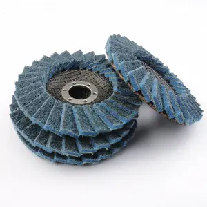 Zafer aşındırıcı aletler 125mm mavi renk kum ince dokunmamış yüzey koşullandırma flap zımpara