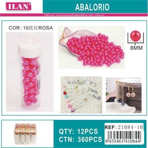 Perline ILAN Abalorio 8mm Rosa Pallido per Creazione di Gioielli e Artigianato - Product Image 3