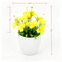 Mini-bonsaï de Dianthus artificiel réaliste de qualité professionnelle, fleurs en soie en pot, style nordique, pour Noël, décoration moderne pour entreprises et maisons