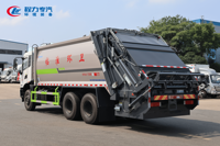 Camion compacteur de déchets Dongfeng 6x4, 15 tonnes, compresseur de déchets haute pression