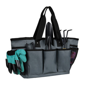 Garden <b>Tool</b> <b>Bag</b> Oxford Cloth Portable Double Handle 10-14 Pockets For Outdoor Use - Product Image 2