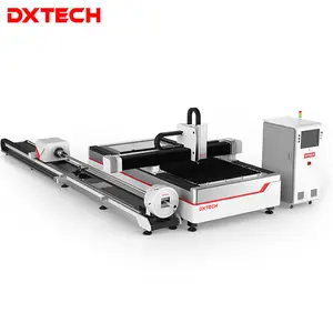 Dxtech Máquina de corte a laser de metal de fibra de aço para venda, 1kw 1,5 Kw 2kw 4kw Espessura do tubo/tubulação