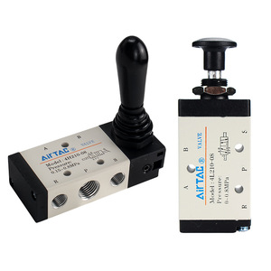 วาล์วคันโยกแบบแมนนวล Airtac รุ่น 4H210-08 สำหรับการถอยหลังและการใช้งานด้วยมือ สำหรับของเหลวอุณหภูมิสูง พร้อมวาล์วเท้า - Product Image 1