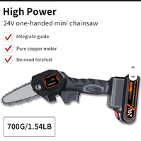 Draagbare 24V snoerloze mini-kettingzaag, 4-inch elektrische handzaag met oplaadbare batterij voor het snoeien van struiken en bomen
